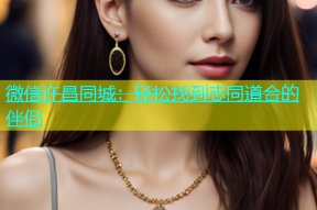 微信许昌同城：轻松找到志同道合的伴侣