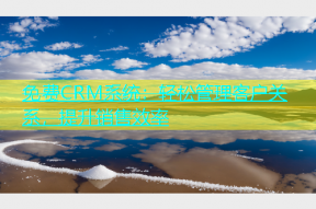 免费CRM系统：轻松管理客户关系，提升销售效率