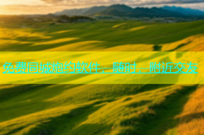 免费同城炮约软件，随时，附近交友