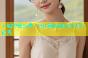 同城约会免费：轻松连接志同道合的你我