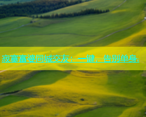 寂寞富婆同城交友：一键，告别单身.  第2张