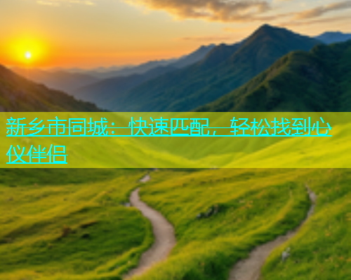 新乡市同城：快速匹配，轻松找到心仪伴侣  第1张